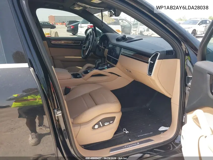 2020 Porsche Cayenne S VIN: WP1AB2AY6LDA28038 Lot: 45500427