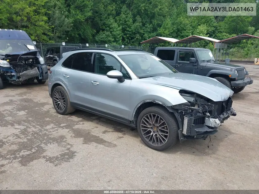 2020 Porsche Cayenne VIN: WP1AA2AY3LDA01463 Lot: 45593558