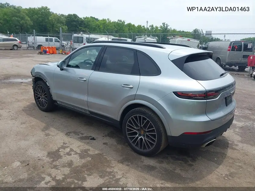 2020 Porsche Cayenne VIN: WP1AA2AY3LDA01463 Lot: 45593558