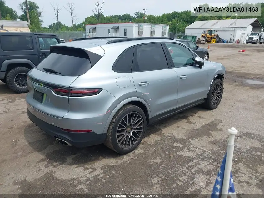 2020 Porsche Cayenne VIN: WP1AA2AY3LDA01463 Lot: 45593558