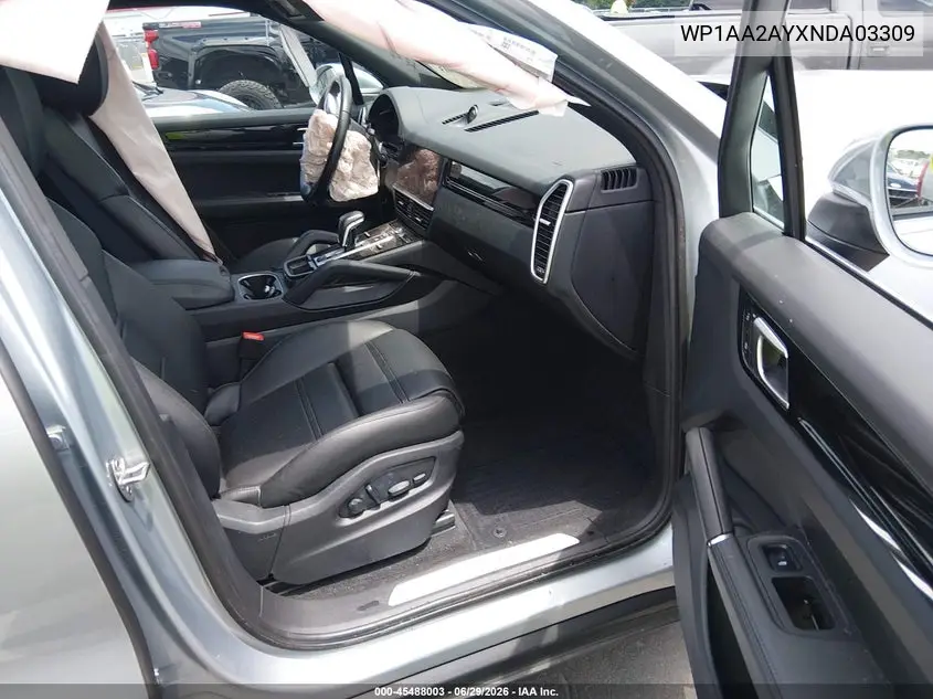 2022 Porsche Cayenne Platinum Edition VIN: WP1AA2AYXNDA03309 Lot: 45488003