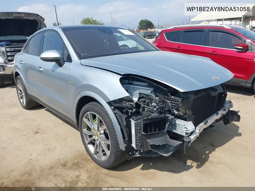 WP1BE2AY8NDA51058 2022 Porsche Cayenne E-Hybrid Coupe Platinum Edition