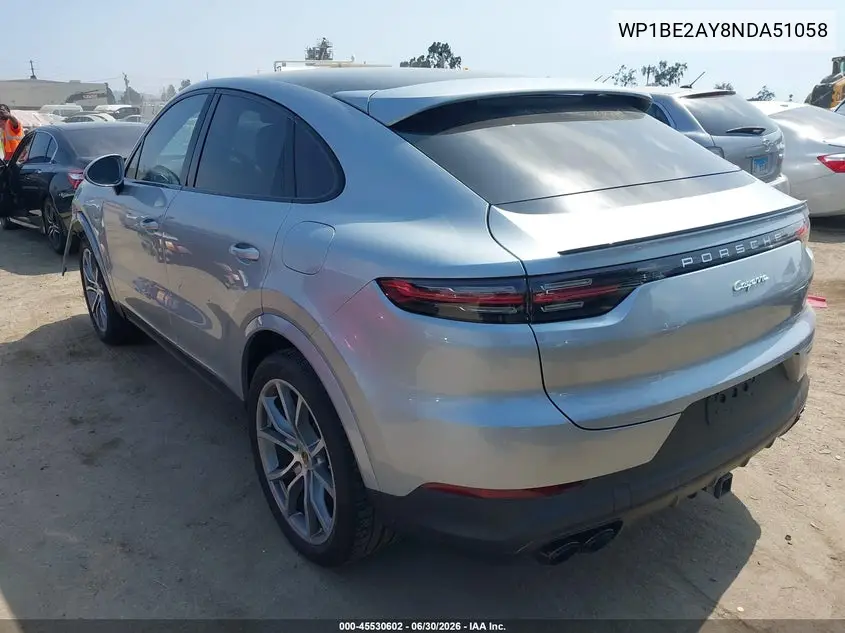 WP1BE2AY8NDA51058 2022 Porsche Cayenne E-Hybrid Coupe Platinum Edition