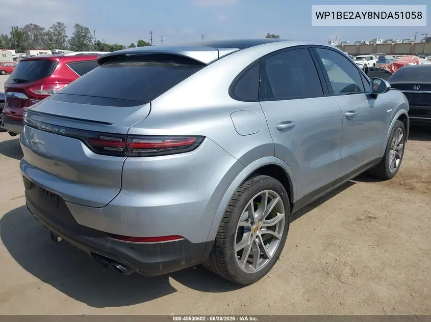 WP1BE2AY8NDA51058 2022 Porsche Cayenne E-Hybrid Coupe Platinum Edition