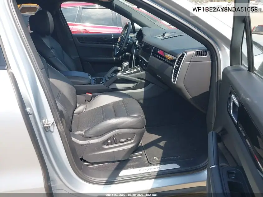 WP1BE2AY8NDA51058 2022 Porsche Cayenne E-Hybrid Coupe Platinum Edition