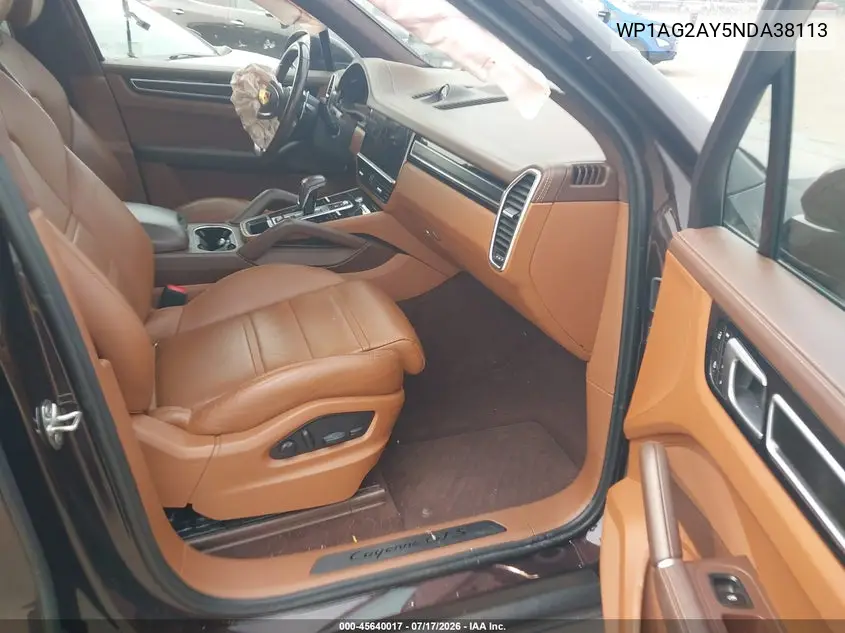 2022 Porsche Cayenne Gts VIN: WP1AG2AY5NDA38113 Lot: 45640017