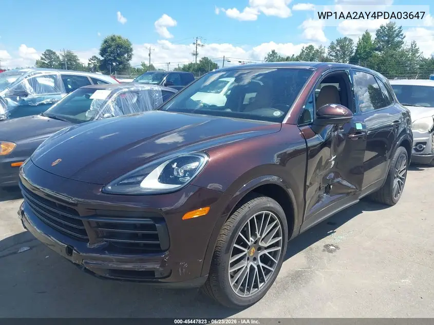 2023 Porsche Cayenne Platinum Edition VIN: WP1AA2AY4PDA03647 Lot: 45447823
