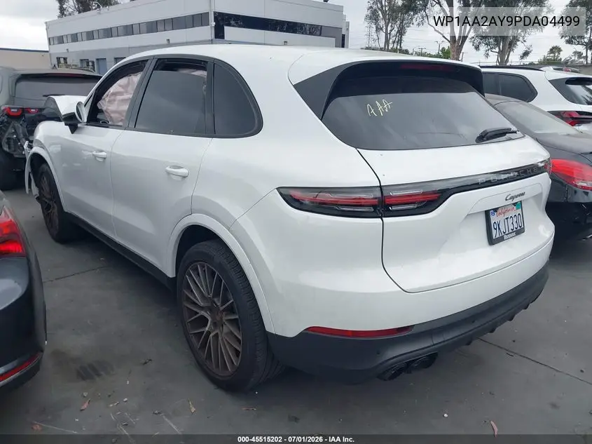 2023 Porsche Cayenne Platinum Edition VIN: WP1AA2AY9PDA04499 Lot: 45515202