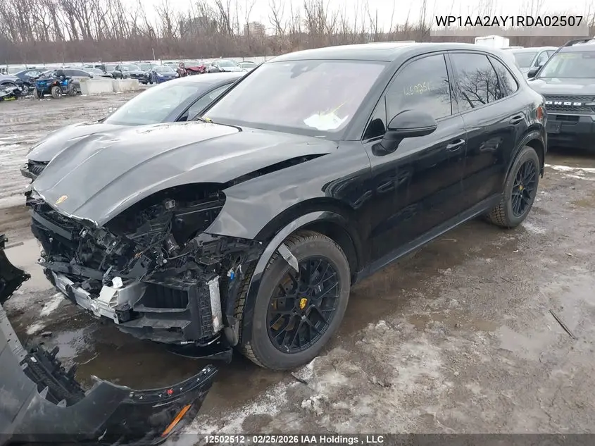 2024 Porsche Cayenne VIN: WP1AA2AY1RDA02507 Lot: 12502512