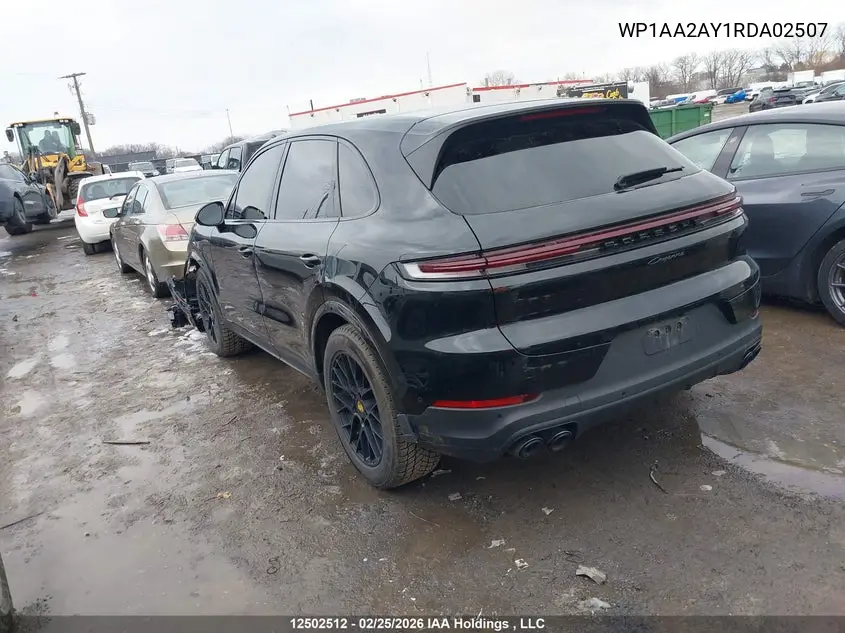2024 Porsche Cayenne VIN: WP1AA2AY1RDA02507 Lot: 12502512