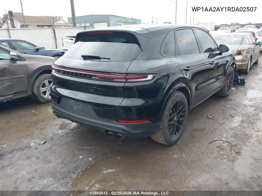 2024 Porsche Cayenne VIN: WP1AA2AY1RDA02507 Lot: 12502512