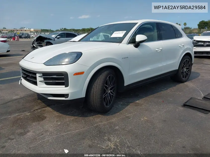2024 Porsche Cayenne E-Hybrid VIN: WP1AE2AY5RDA29584 Lot: 45431226