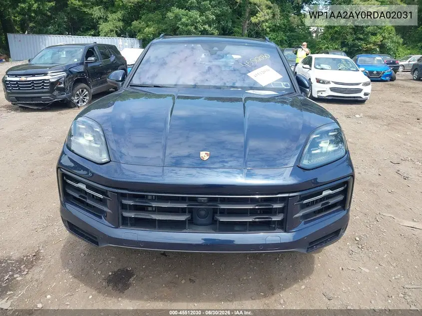 2024 Porsche Cayenne VIN: WP1AA2AY0RDA02031 Lot: 45512030