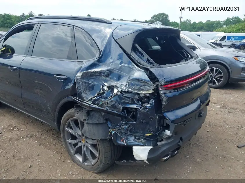 2024 Porsche Cayenne VIN: WP1AA2AY0RDA02031 Lot: 45512030