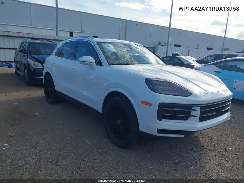 2024 Porsche Cayenne VIN: WP1AA2AY1RDA13958 Lot: 45515245