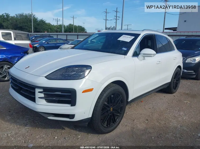 2024 Porsche Cayenne VIN: WP1AA2AY1RDA13958 Lot: 45515245