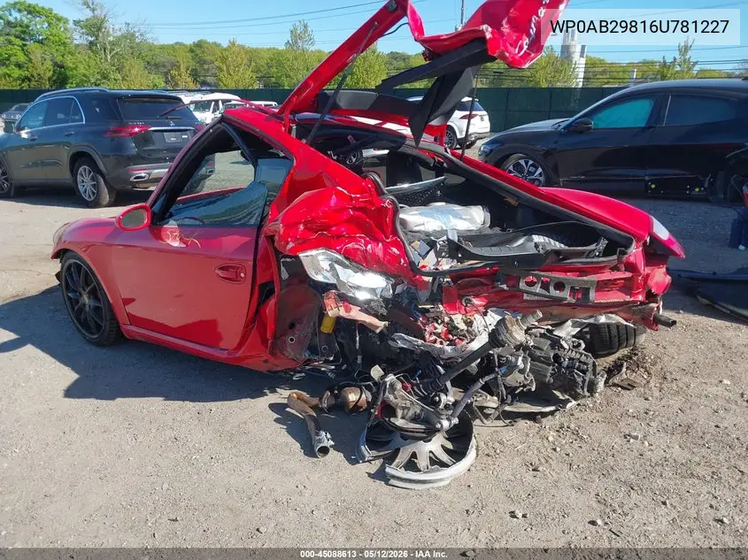 2006 Porsche Cayman S VIN: WP0AB29816U781227 Lot: 45088613