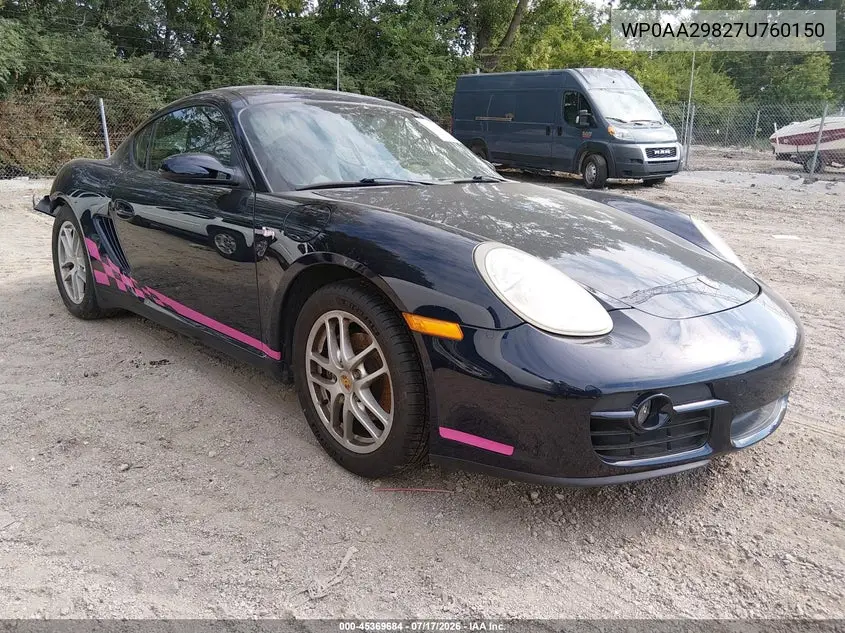 2007 Porsche Cayman VIN: WP0AA29827U760150 Lot: 45369684