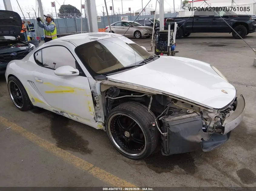 2007 Porsche Cayman VIN: WP0AA29807U761085 Lot: 45470772