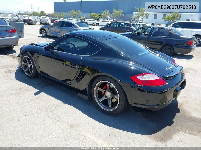2007 Porsche Cayman S VIN: WP0AB29837U782543 Lot: 45520384