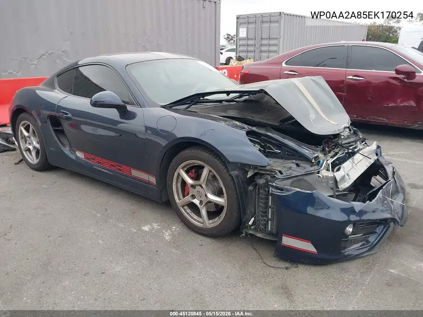 2014 Porsche Cayman VIN: WP0AA2A85EK170254 Lot: 45120845