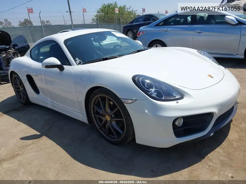 2015 Porsche Cayman VIN: WP0AA2A87FK161055 Lot: 45449106