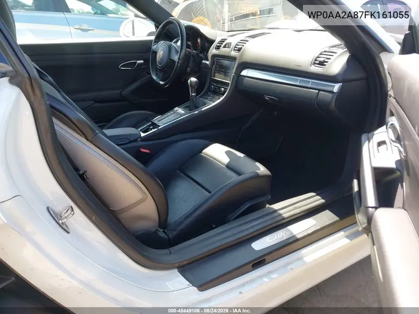 2015 Porsche Cayman VIN: WP0AA2A87FK161055 Lot: 45449106