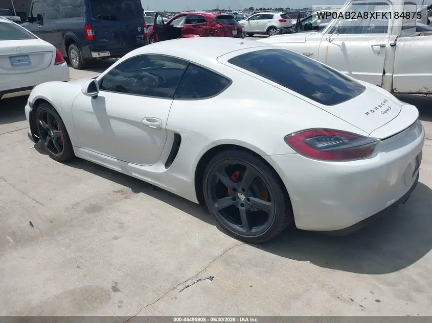 2015 Porsche Cayman S VIN: WP0AB2A8XFK184875 Lot: 45495908