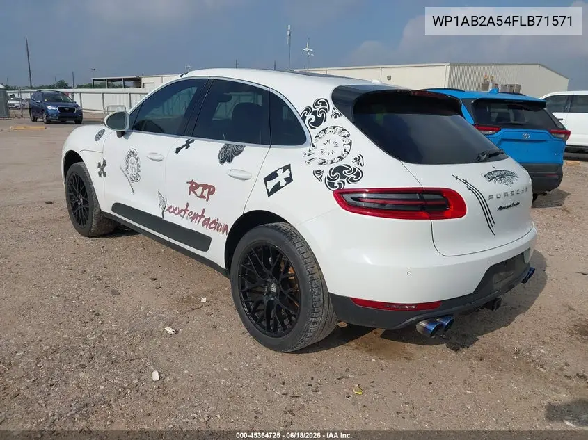 2015 Porsche Macan S VIN: WP1AB2A54FLB71571 Lot: 45364725