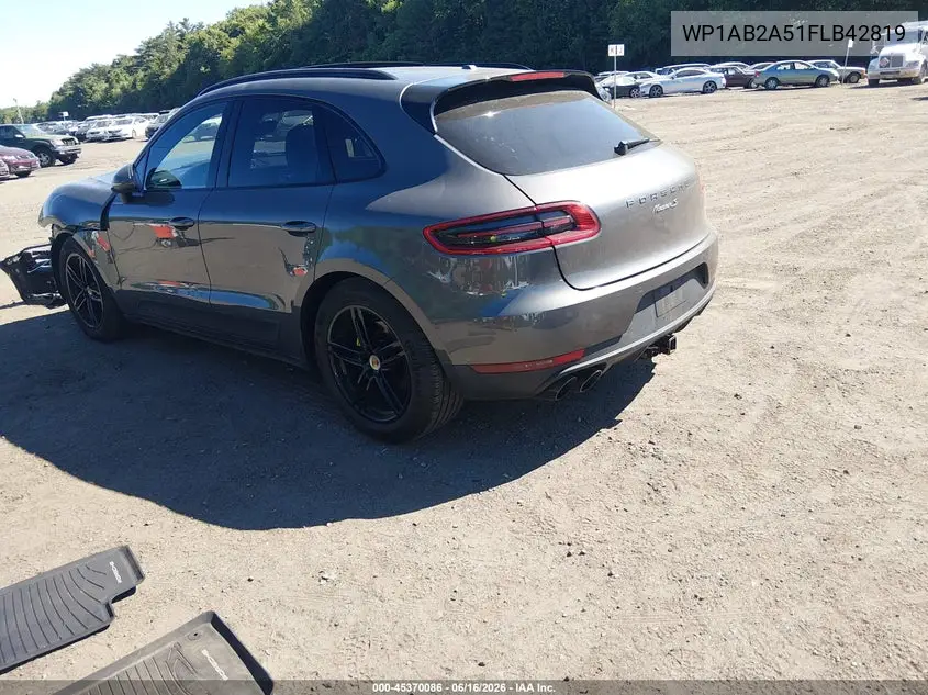 2015 Porsche Macan S VIN: WP1AB2A51FLB42819 Lot: 45370086