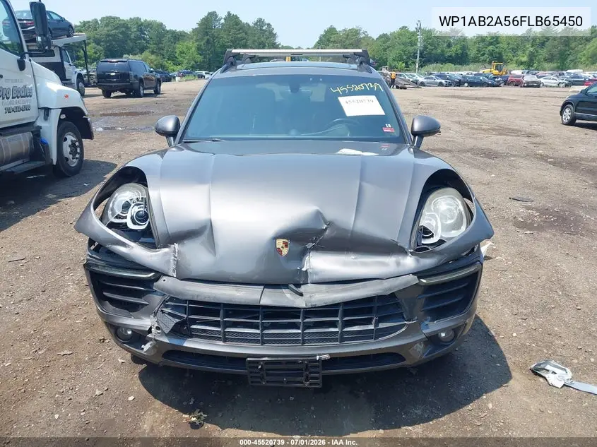2015 Porsche Macan S VIN: WP1AB2A56FLB65450 Lot: 45520739