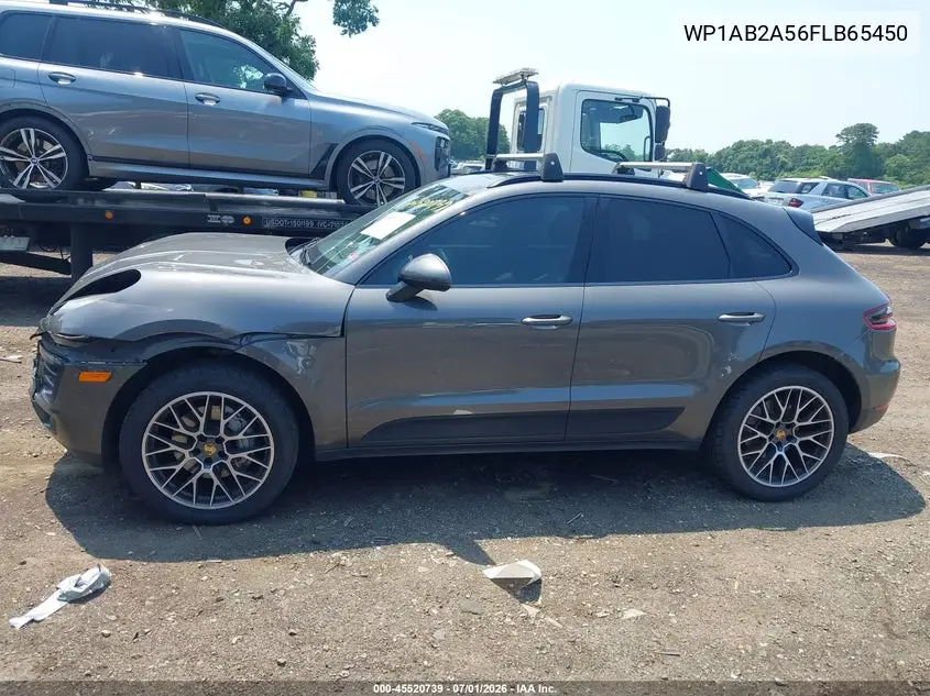 2015 Porsche Macan S VIN: WP1AB2A56FLB65450 Lot: 45520739