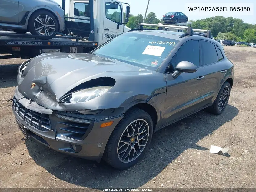 2015 Porsche Macan S VIN: WP1AB2A56FLB65450 Lot: 45520739