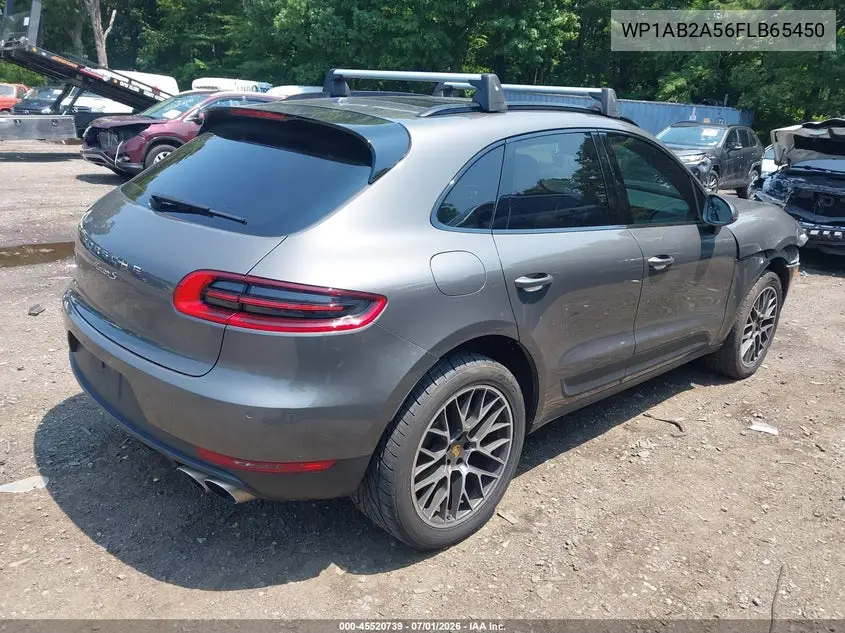 2015 Porsche Macan S VIN: WP1AB2A56FLB65450 Lot: 45520739