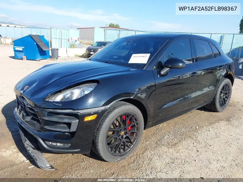 2015 Porsche Macan Turbo VIN: WP1AF2A52FLB98367 Lot: 45535962