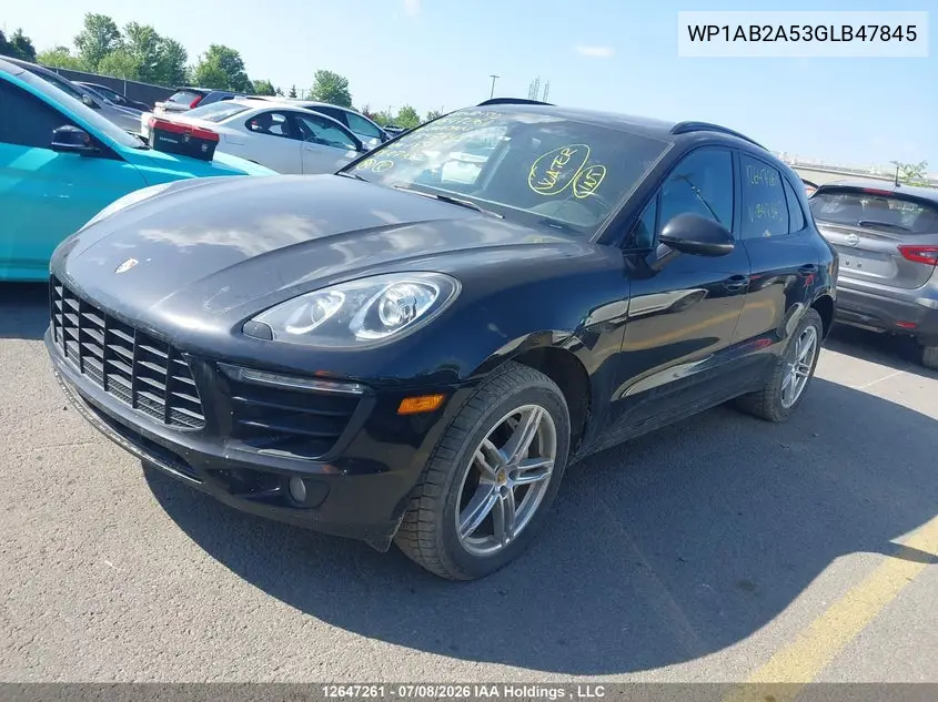 2016 Porsche Macan S VIN: WP1AB2A53GLB47845 Lot: 12647261