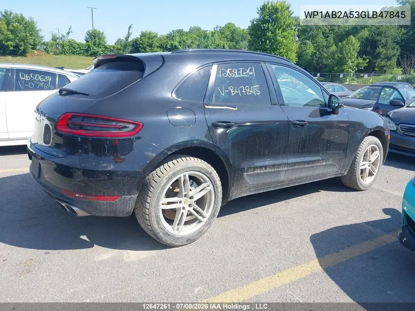 2016 Porsche Macan S VIN: WP1AB2A53GLB47845 Lot: 12647261