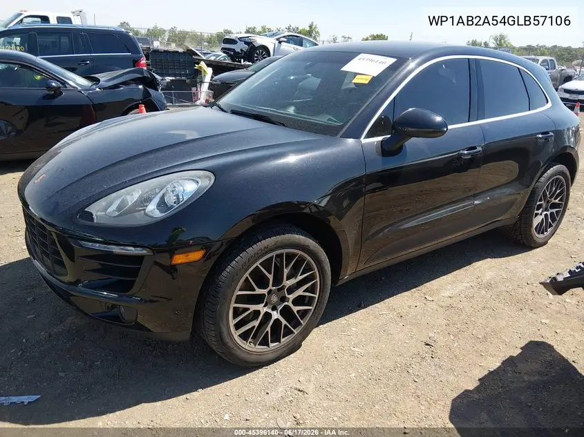 2016 Porsche Macan S VIN: WP1AB2A54GLB57106 Lot: 45396140