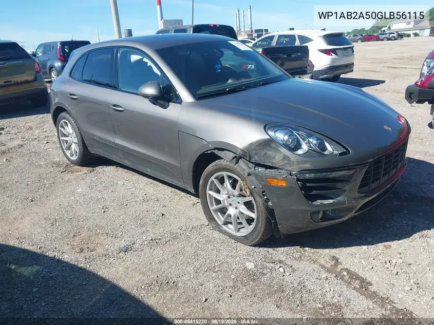2016 Porsche Macan S VIN: WP1AB2A50GLB56115 Lot: 45415220