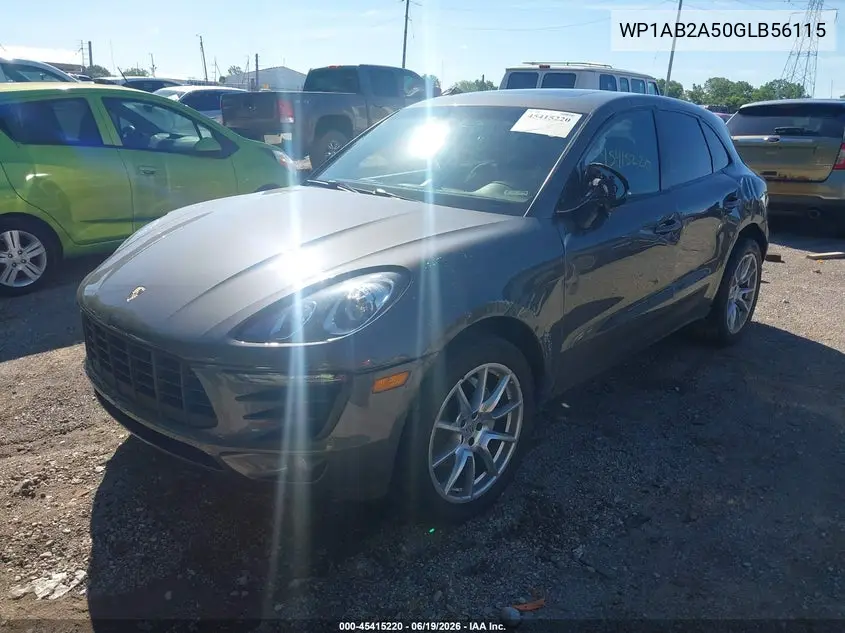 2016 Porsche Macan S VIN: WP1AB2A50GLB56115 Lot: 45415220