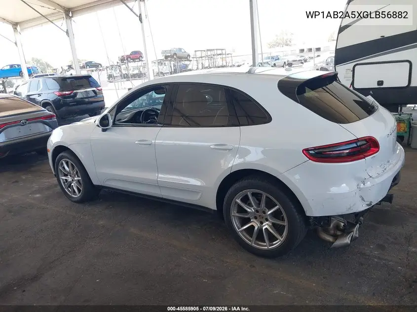 2016 Porsche Macan S VIN: WP1AB2A5XGLB56882 Lot: 45585905