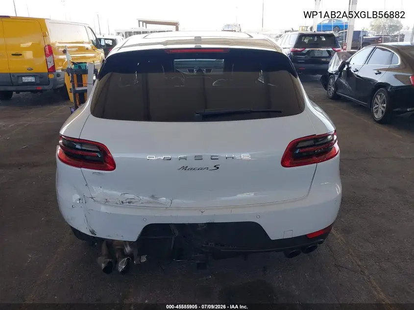 2016 Porsche Macan S VIN: WP1AB2A5XGLB56882 Lot: 45585905