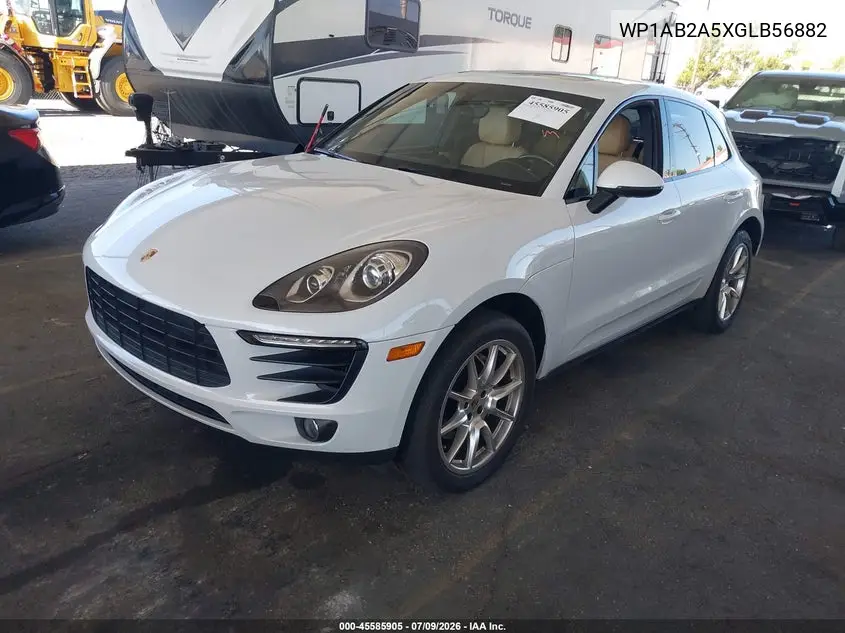 2016 Porsche Macan S VIN: WP1AB2A5XGLB56882 Lot: 45585905