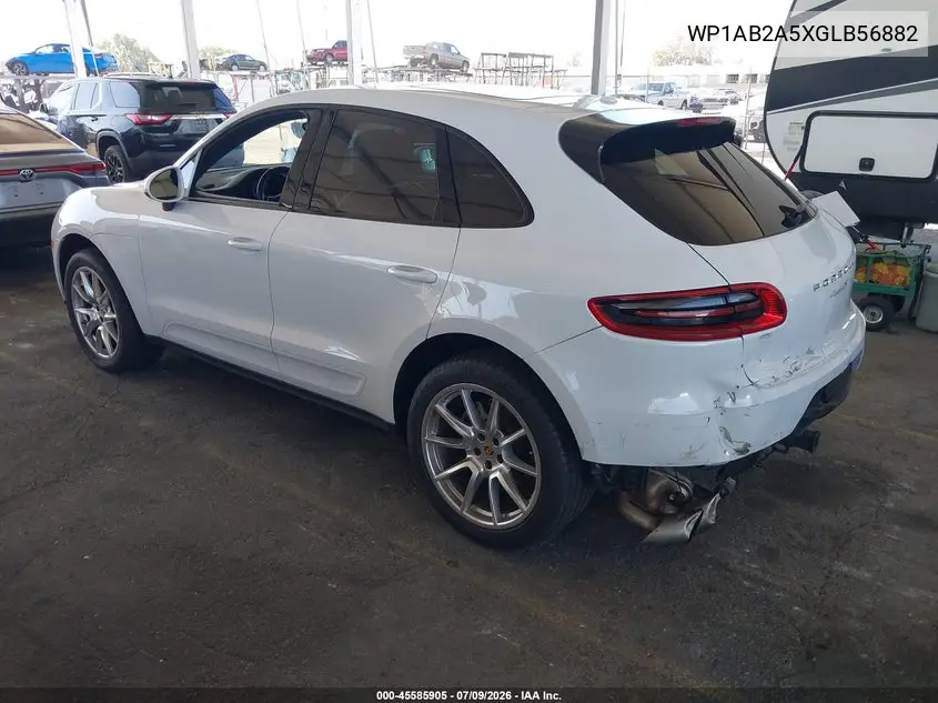 2016 Porsche Macan S VIN: WP1AB2A5XGLB56882 Lot: 45585905