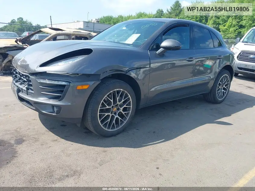 2017 Porsche Macan S VIN: WP1AB2A55HLB19806 Lot: 45350070