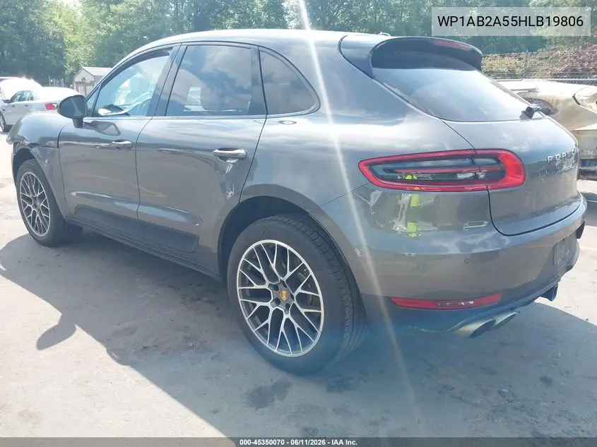 2017 Porsche Macan S VIN: WP1AB2A55HLB19806 Lot: 45350070