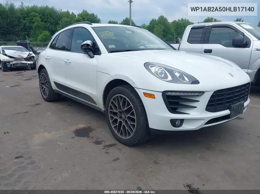 2017 Porsche Macan S VIN: WP1AB2A50HLB17140 Lot: 45521020