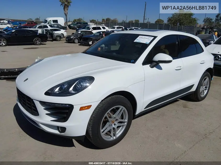 2017 Porsche Macan VIN: WP1AA2A56HLB81749 Lot: 45633417