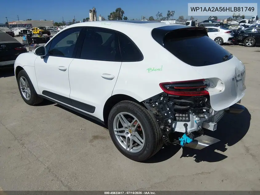 2017 Porsche Macan VIN: WP1AA2A56HLB81749 Lot: 45633417
