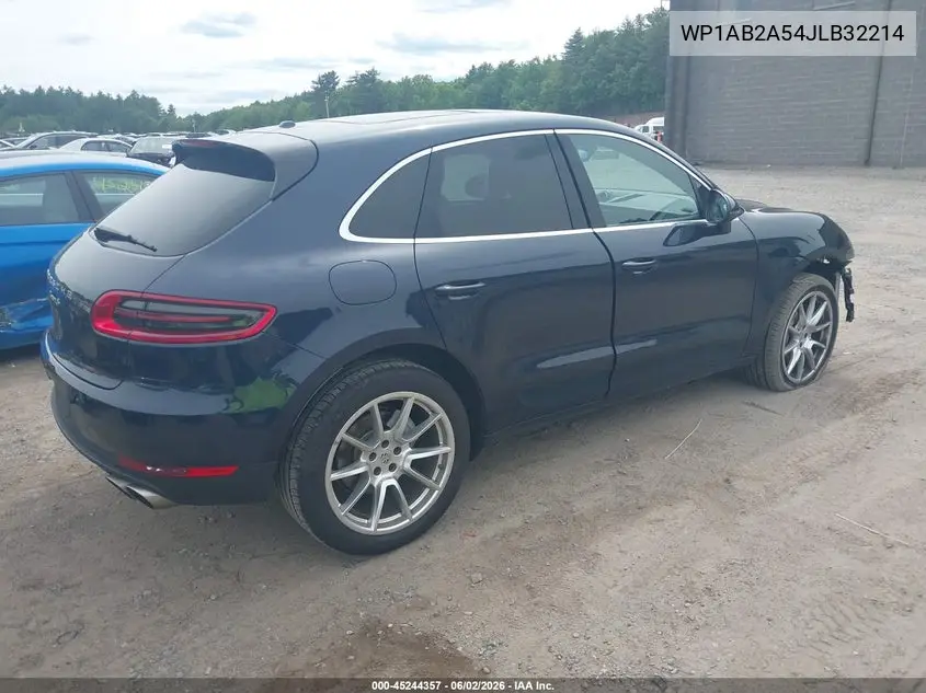 2018 Porsche Macan S VIN: WP1AB2A54JLB32214 Lot: 45244357